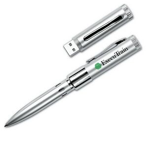 USB 2.0 Silver Metal Twist Pen Flash Drive PN (512 MB)