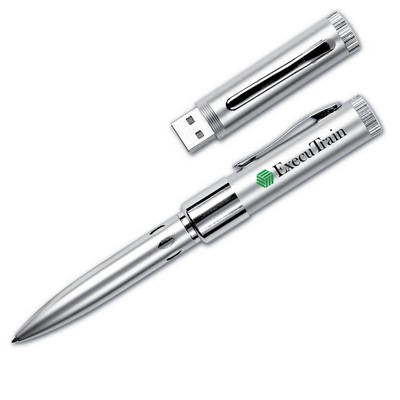 USB 2.0 Silver Metal Twist Pen Flash Drive PN (16 GB)