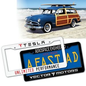 Deluxe Car License Plate Frame w/2 Top Holes (12"x6 1/4")