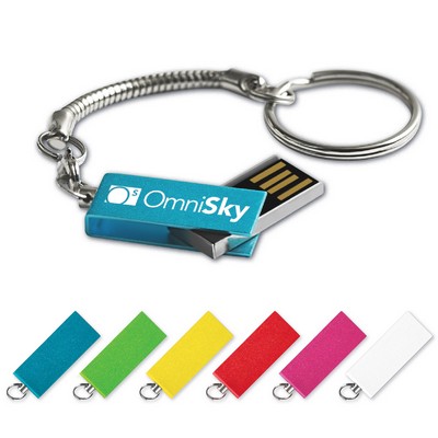 USB 2.0 Nano Swing Drive™ LN Flash Drive w/ Aluminum Color Finish (2 GB)