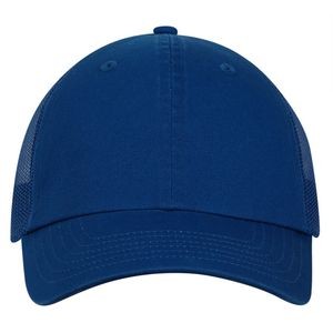 Unstructured Royal Blue Organic Cotton Cap w/Trucker Mesh