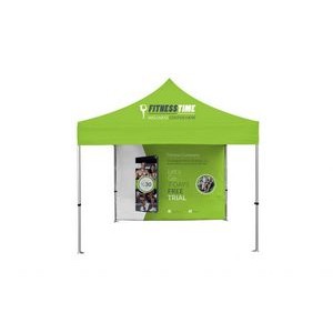 10x10ft Premium Hex Aluminum Frame (50mm post,2.0mm gauge) w Dye Sublimation Canopy + Full Wall