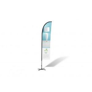 9ft Double-Sided Blade Feather Flag Banner w Full color Digital Print and Ground Stake Stand