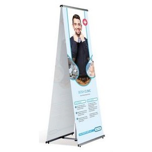32''x79'' Double-Sided L Banner Display Kit w Dye Sublimation Print