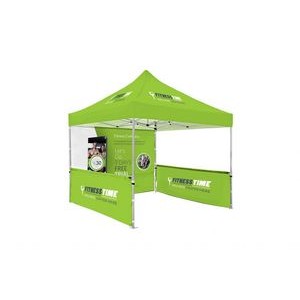10x10ft Deluxe Hex Aluminum Frame (40mm post,1.5mm gauge) w Dye Sublimation Canopy + Walls