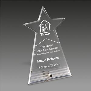 Fasten Stand Up Star Burst Award™ (5"x8"x½")