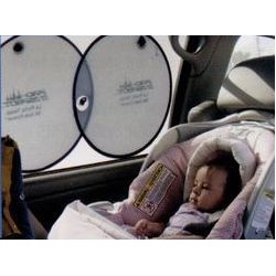 Silver Mesh Car Side Window Shade Patented Dual Panel Design