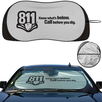 Prest-O-Shade(R) LS Patented Single Loop Collapsible Universal Fit Sunshade with Wingllets