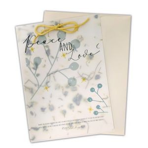 Vellum Greeting Card w/Peace and Love
