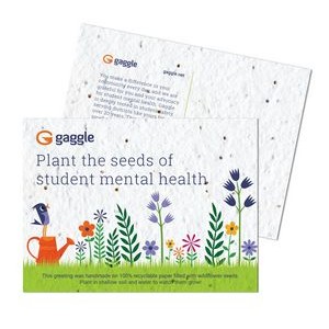 Plantable Postcard Embedded w/Wildflower Seeds (4''x5.5'')