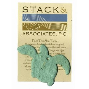 Seed Paper Turtle Gift Set w/Embedded Forget Me Not Seed