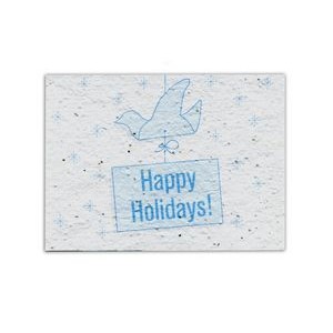 Plantable Seed Card w/Happy Holidays Snowflake