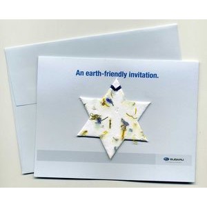 Premium Ornament Card w/ Plantable Seeded Paper Ornament (6"x9")