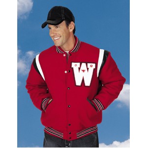 The Champ Custom Wool Varsity Jacket w/2-Color Leather Shoulder Insert