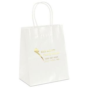 Amanda - Gloss Shopper, White Bag (Foil)