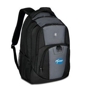 Journey Traverse 16" Black & Grey Laptop Backpack (14.2"x17.3"x9.4")