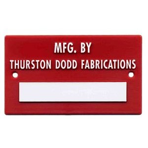 Custom 3D Exterior Nameplate w/Holes (Up to 4.9 Square Inches) (Other Plastic Colors)