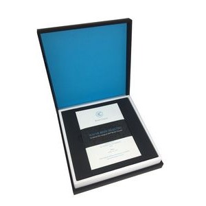 Custom Printed Full Color Hinged Soft Touch Luxury Gift Box - 8.5x8.5x4