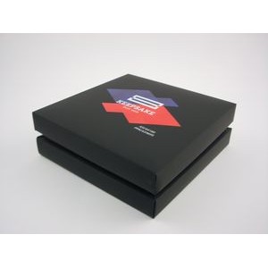 Custom Printed Full Color 2-Piece Soft Touch Luxury Gift Box - 7x7x2