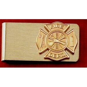 Fire Department Money Clip w/Maltese Cross