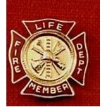 Fire Fighter Life Member Lapel Pin