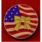Patriotic - Yellow Ribbon U.S. Flag Lapel Pin