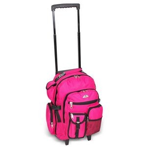 Everest Deluxe Wheeled Backpack, Hot Pink