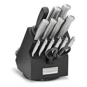 Cuisinart 15pc Stainless Steel Rotating Cutlery Block Set, Black
