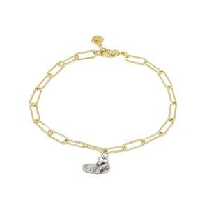John Medeiros® Diamonte Link Bracelet w/Charm in Gold