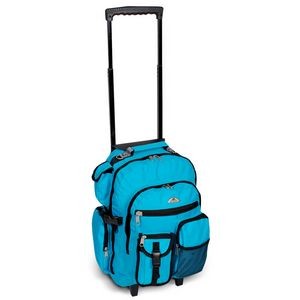 Everest Deluxe Wheeled Backpack, Turquoise Blue