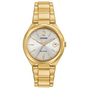 Citizen Ladies' Corporate Exclusive Eco-Drive Watch, Gold-tone with Silver-tone Dial