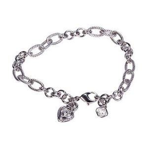 John Medeiros® 7" Chain Bracelet in Rhodium w/Charm