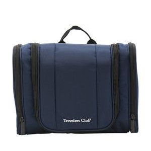 Travelers Club Adare Hanging Toiletry Kit with Pockets, Navy Blue