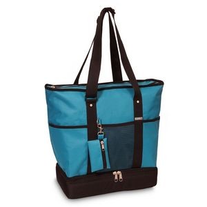 Everest Deluxe Shopping Tote, Turquoise Blue/Black