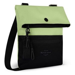Sherpani® Pica Small Crossbody Handbag, Black/Butterfly Green