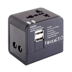 Smooth Trip Travel Gear by Talus® International Adapter Cube with Dual USB Chargers