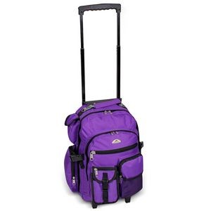 Everest Deluxe Wheeled Backpack, Dark Purple