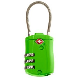 Smooth Trip Travel Gear by Talus® TSA Accepted Combination Cable Lock, Green