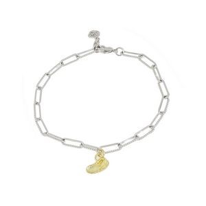 John Medeiros® Diamonte Link Bracelet w/Charm in Rhodium
