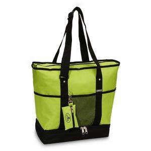 Everest Deluxe Shopping Tote, Lime Green/Black