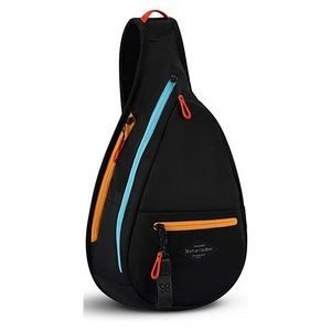 Sherpani® Esprit Sling Style Backpack, Black/Orange/Blue
