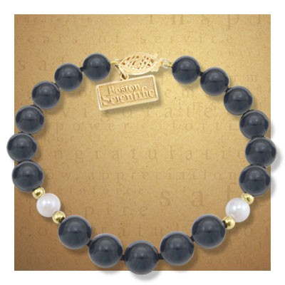 Black Onyx/Pearl 7" Bracelet