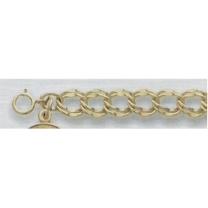14/20 Gold Filled 7" 4.3Mm Double Cable Charm Bracelet