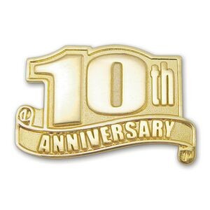 Stock 10th Anniversary Lapel Pin