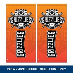 24" W x 48" H Avenue Banner - Double Sided Print Only - Made in the USA