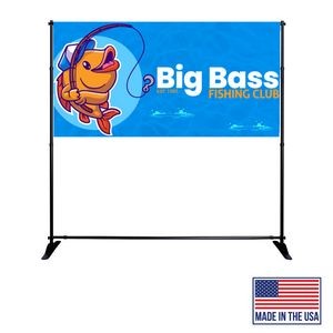 4' x 8' Mighty Banner Fabric Graphic w/ Large Tube Frame Kit - Made in the USA