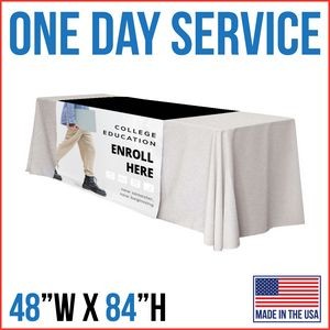 Rush 1 Day Service | 48"W x 84"L Table Runner - Made in the USA