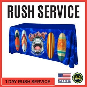 Premium | (One Day RUSH SERVICE) 4ft x 30"T x 29"H Standard Table Throw - Made in the USA