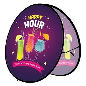 48" - Circle Pop-Out Banner - 2 Sides Printed Full Color