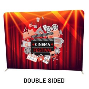 10 Ft. x 90" H Straight Double Sided Philly Fabric Display Kit - Made in the USA